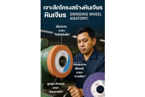 เจาะลึกโครงสร้างหินเจียร (Grinding Wheel Anatomy): ความลับที่กำหนดว่างานจะ "เนียน" หรือ "ไหม้"