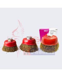 แปรงลวดถ้วยสีทองขนาด 2.5"-4" เกลียวM10x1.5