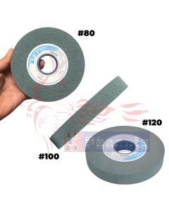 5"x3/4" 125x19 GC80-120 หินเจียรไนทรงราบ สีเขียว เจียรคารืไบด์ อโลหะ