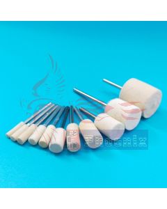 ลูกขัดสักหลาด แกน 3 mm. ทรงกระบอก(A) รวมทุกขนาดหัวโต 4-20 mm.