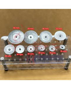 เพชรรูปเหรียญบาท ชุด 10 ชิ้น เเถมก้าน 3 mm (2 ชิ้น) รวมทุกขนาด โต 16- 50 mm. 