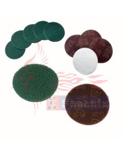 ใยสังเคราะห์กลม 4-5 นิ้ว สีเขียว (เบอร์180) สีแดง (320)
