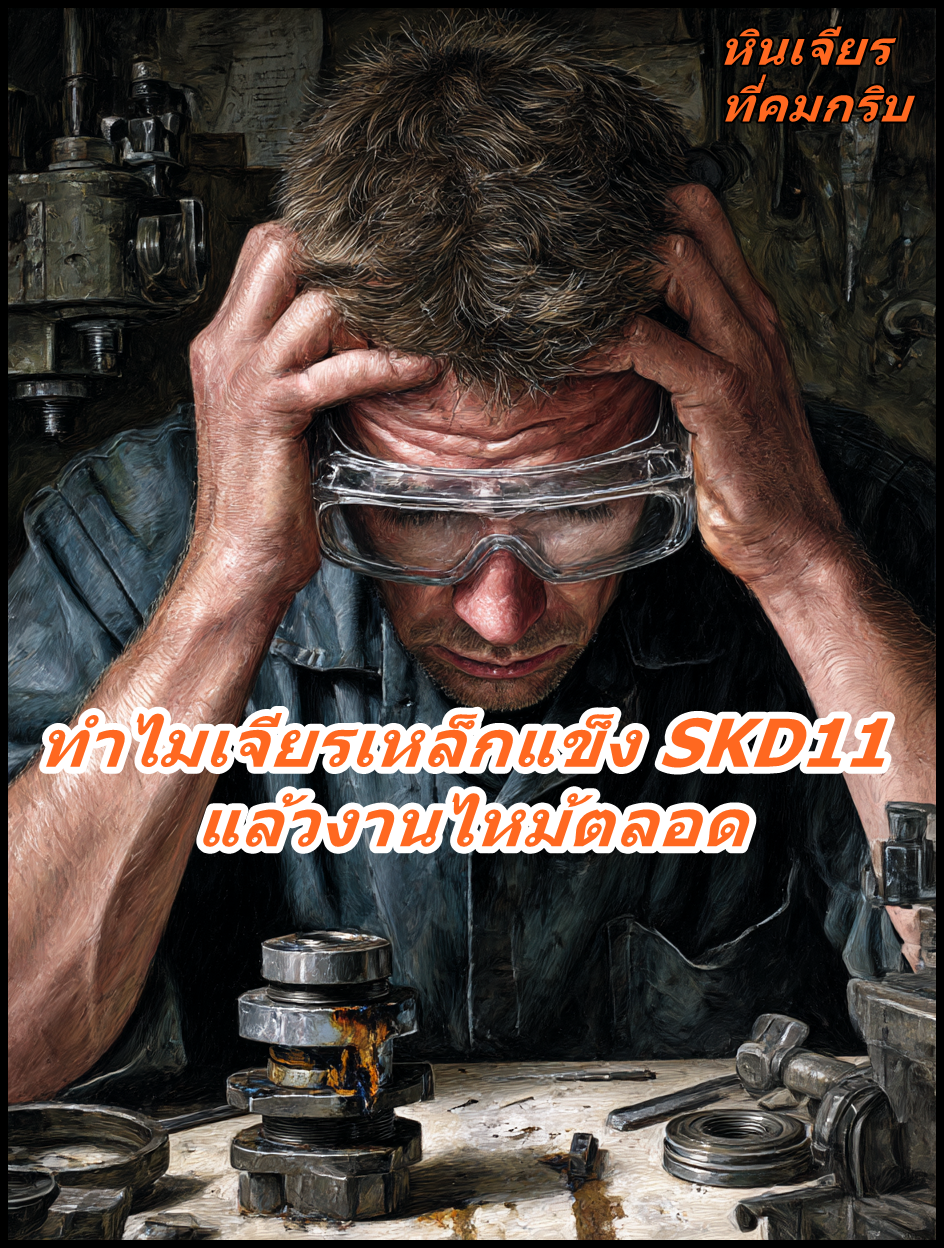 ศาสตร์แห่งการเจียรเหล็กแข็ง (SKD11) ถอดรหัส 3 ภัยเงียบ 'หยาบ-ไหม้-บิด' ที่ทำลายชิ้นงานพรีซิชั่น